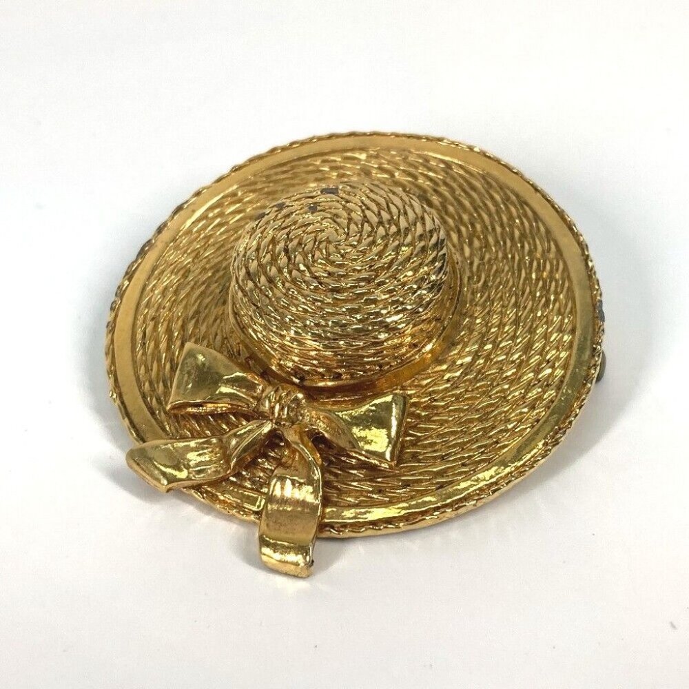 CHANEL vintage Straw hat hat Accessories Brooch - Picture 9 of 16